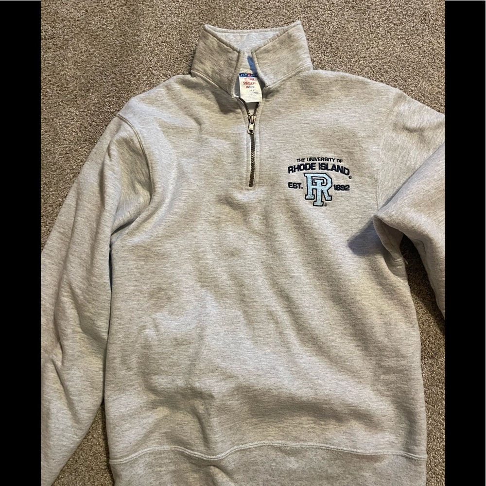 University of Rhode Island quarter zip sweatshirt